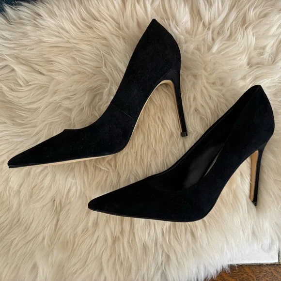 Nine West Women’s Sz 7.5 Black Suede Fresh Pump Stilettos 4” Heels - NWT - Picture 5 of 10